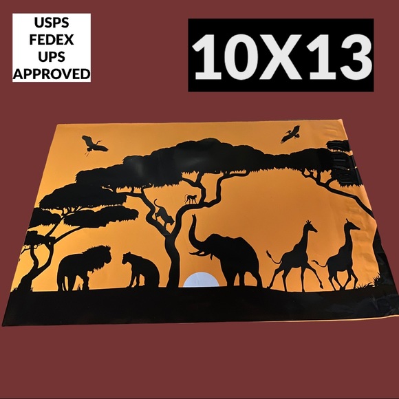 25 10X13 Poly Mailers Safari, Lion, Elephant, Giraffe, Monkey…PRICE IS FIRM - Picture 7 of 8